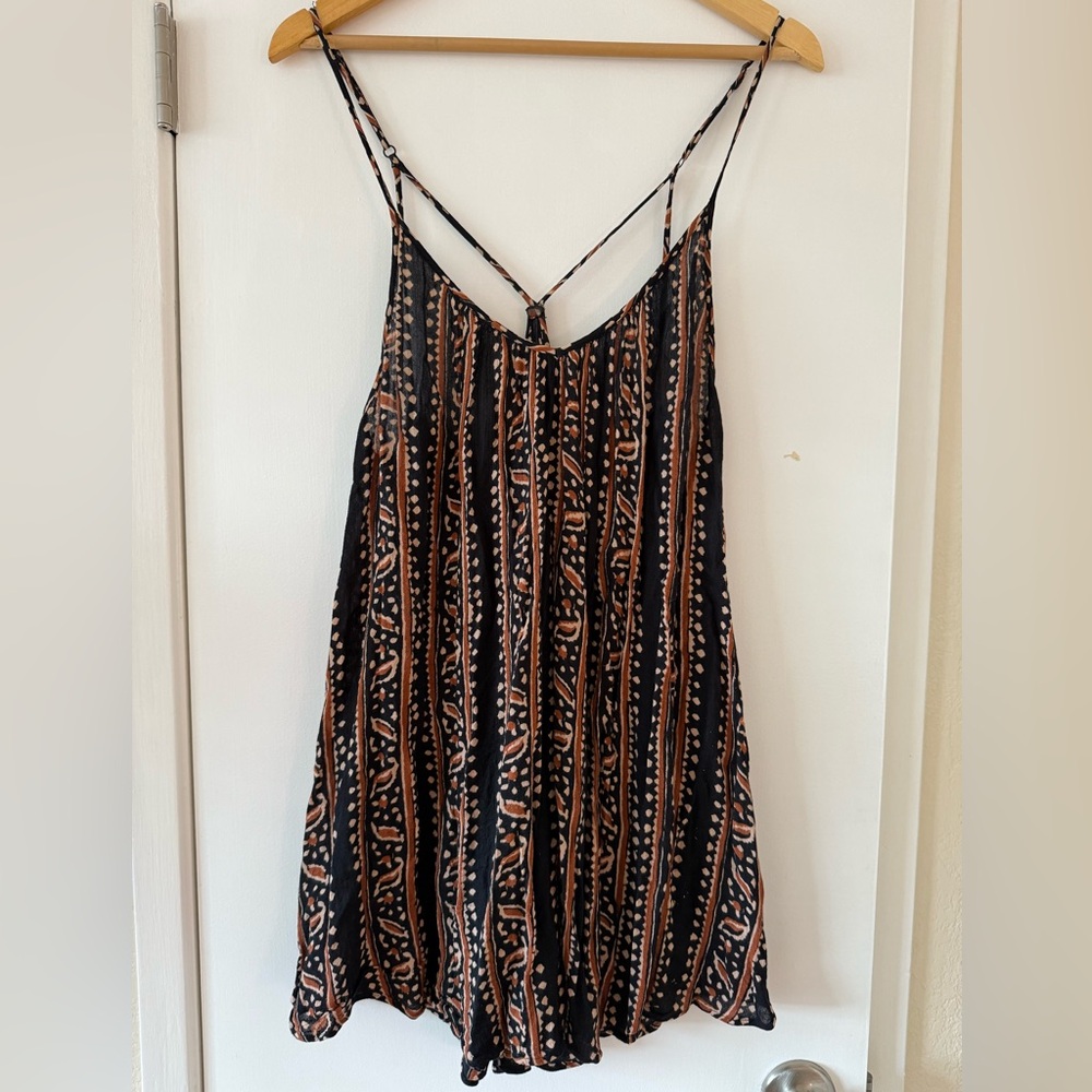 Amuse Society Black and Brown Summer Dress